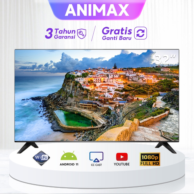 Animax Smart TV LED 32/40/43 inch Android TV 32 inch Smart TV Digital LED WIFI Youtube-Web Browser