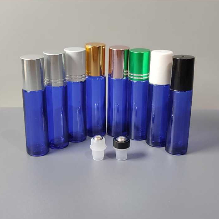 Botol Roll On 10ml Bola Roll On Besi Stainless Steel Botol Rol On Kaca Warna Biru Botol Kosong  boto