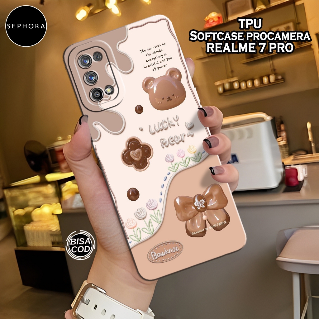 Case Realme 7 Pro Terbaru - Fashion Case Cute Bear - Softcase Realme 7 Pro Terbaru - Case Pro Camera
