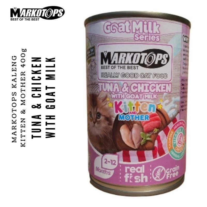 Cat Food Markotops Kitten & Mother Tuna Kaleng 400gr / Makanan / Pakan kucing Wet Food
