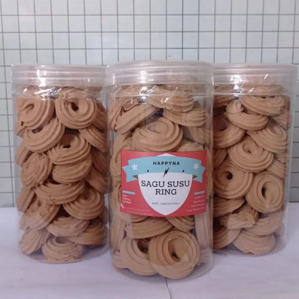 

Happyna Sagu Ring Rasa Cokelat/Susu/Mix Toples Tabung