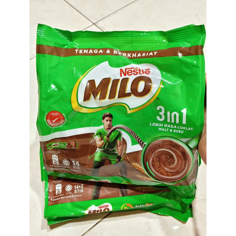 

NESTLE MILO 3in1 Activ-Go Bubuk Malt Coklat (33g x 14 sachet)