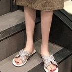 Penpr Sepatu flat nyaman Sepatu sendal jari telunjuk terbuka Sepatu flat wanita