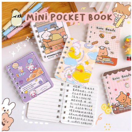 

House Station - Buku Catatan Kecil Notebook Ring Motif MINI POCKET NOTE BOOK Notebook Ring Motif / Buku Catatan Ring / Buku Mini Alat Tulis Portable