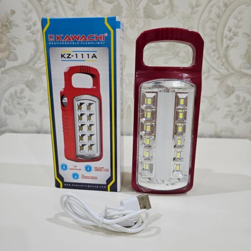 Lampu Senter tangan Mini Minimalis Kawachi / Emergency Rechargeable Light / KZ 111B LED Super Terang