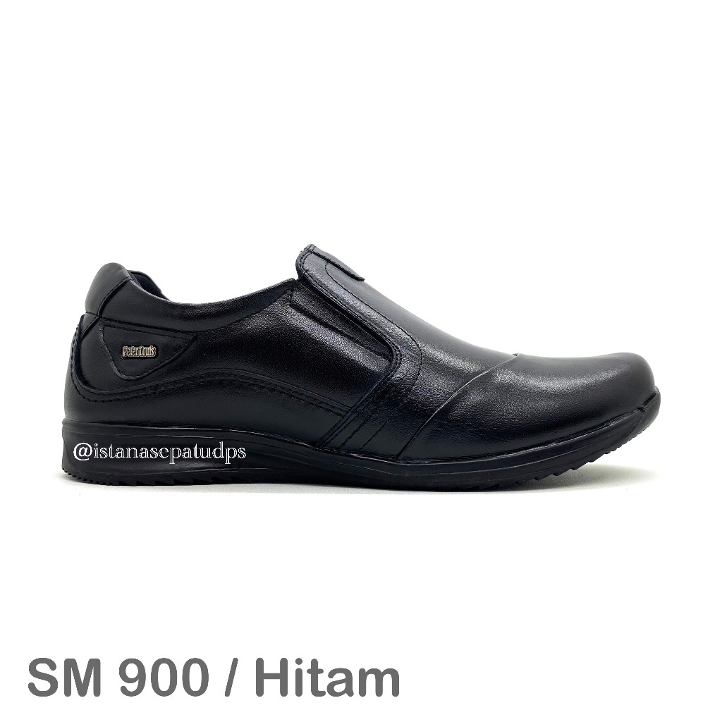 Sepatu Pantofel Kulit Casual Peter Louis SM 900, Hitam, Nyaman dipakai