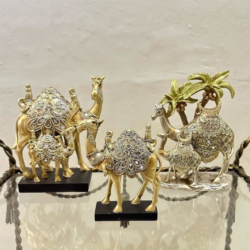 Dekorasi Ramadhan dekorasi Lebaran Camel eid decoration Pajangan Onta emas