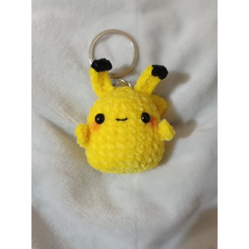 Gantungan Kunci Pikachu/ Gantungan Kunci Pokemon/ Gantungan Kunci Rajut/ Pokemon Keychain