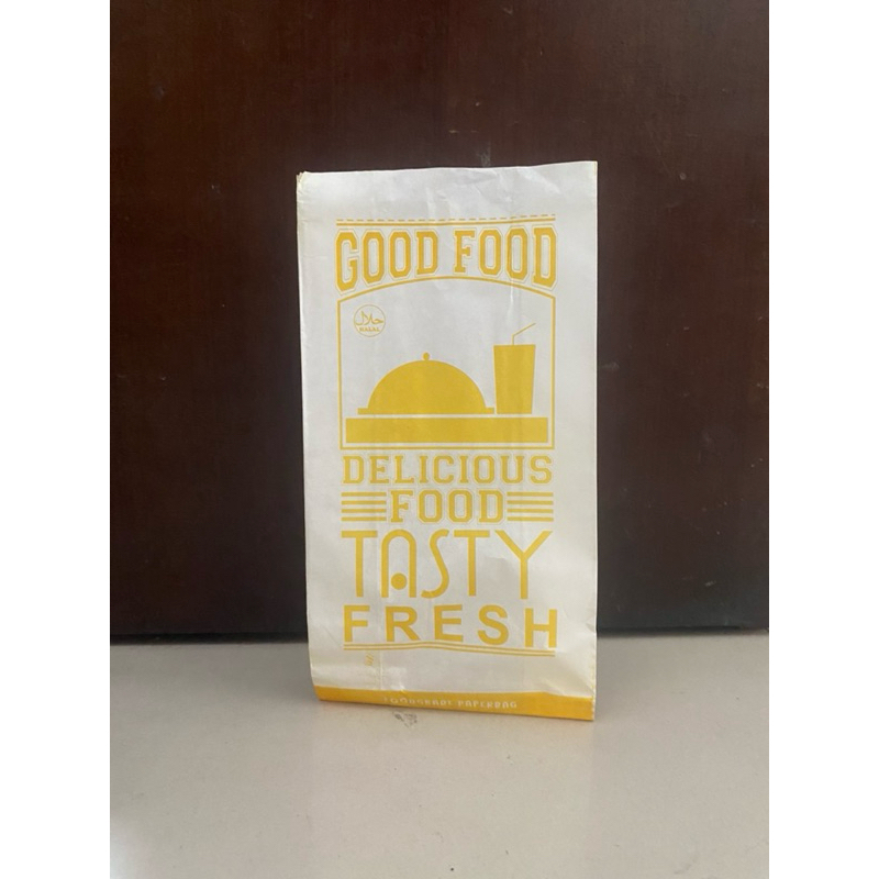 Paper Bag Kantong Kertas Kentang Goreng/Paper Bag Snack/ Kantong Cemilan / Tempat Cemilan Motif(50PC