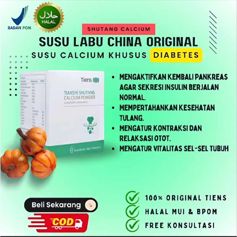 

Susu Labu Cina untuk diabetes shutang calcium powder bubuk PENURUN GULA DARAH