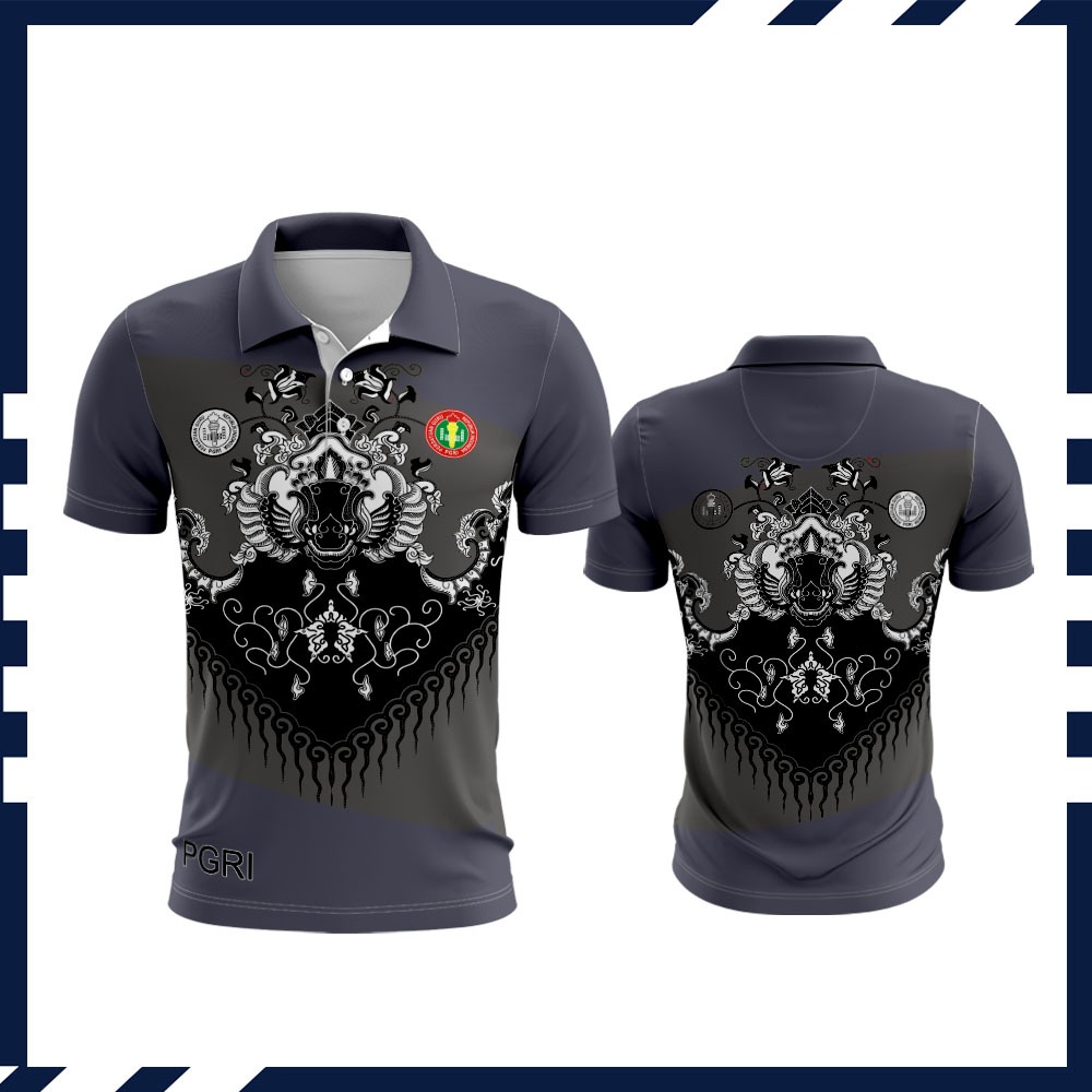 Baju kaos PGRI Pria Wangki Kaos Polo PGRI Seragam baju Batik Guru PGRI PNS PPPK ASN kaos olahraga gu