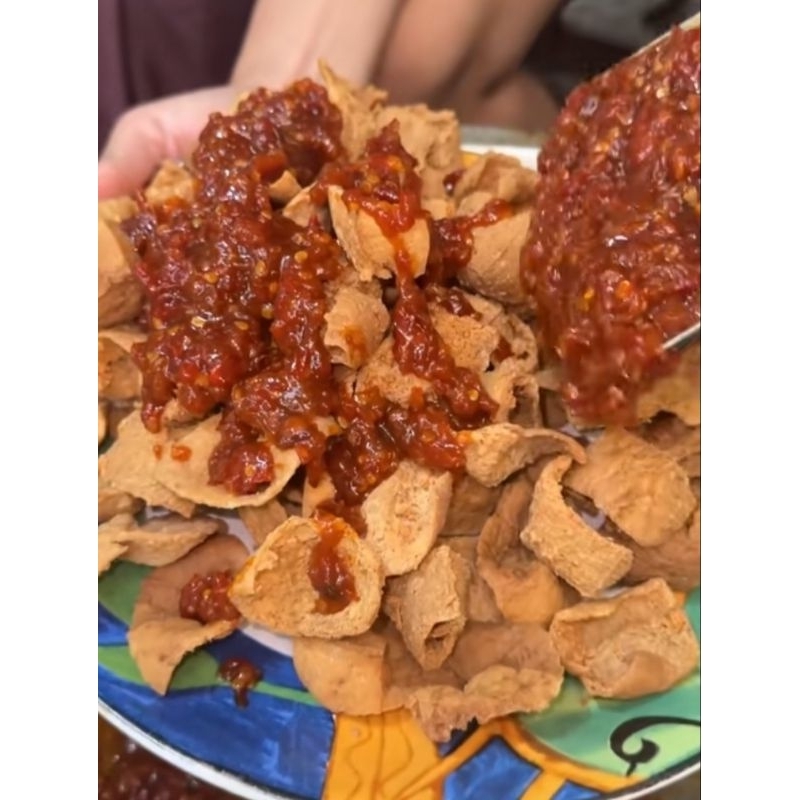 

tahu krispi sambal rujak enak