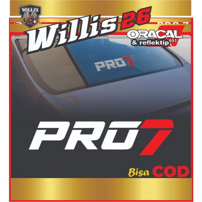 Stiker PRO7 cutting sticker kaca belakang mobil avanza civic claya ayla jazz
