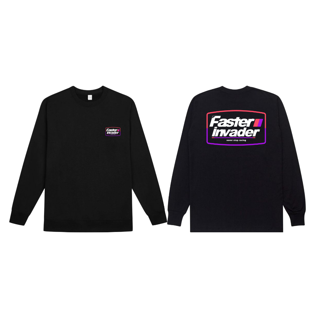 T SHIRT LENGAN PANJANG FASTER INVADER KW PRIA WANITA BAYAR DI TEMPAT / LONGSLEVE FASTER INVADER KW R