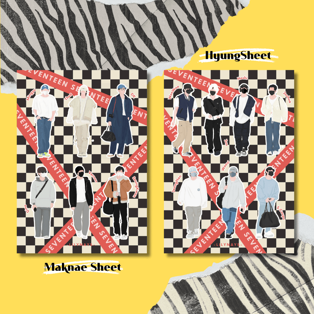 

[READY STOCK] SEVENTEEN VINYL STICKER A6 | SEVENTEEN AIRPORT FASHION