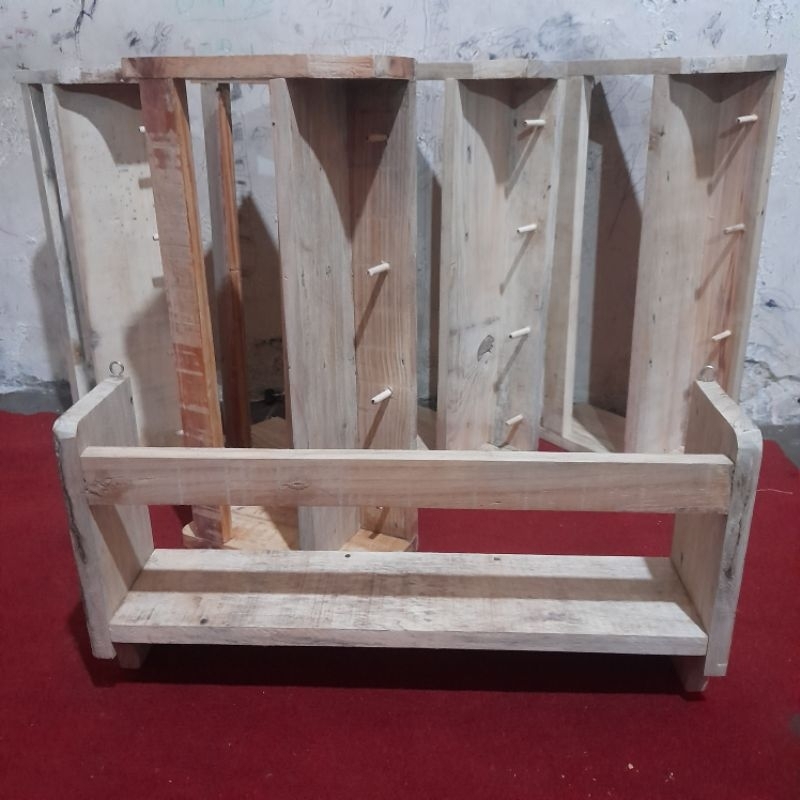 rak bumbu dapur kayu tempat bumbu dapur