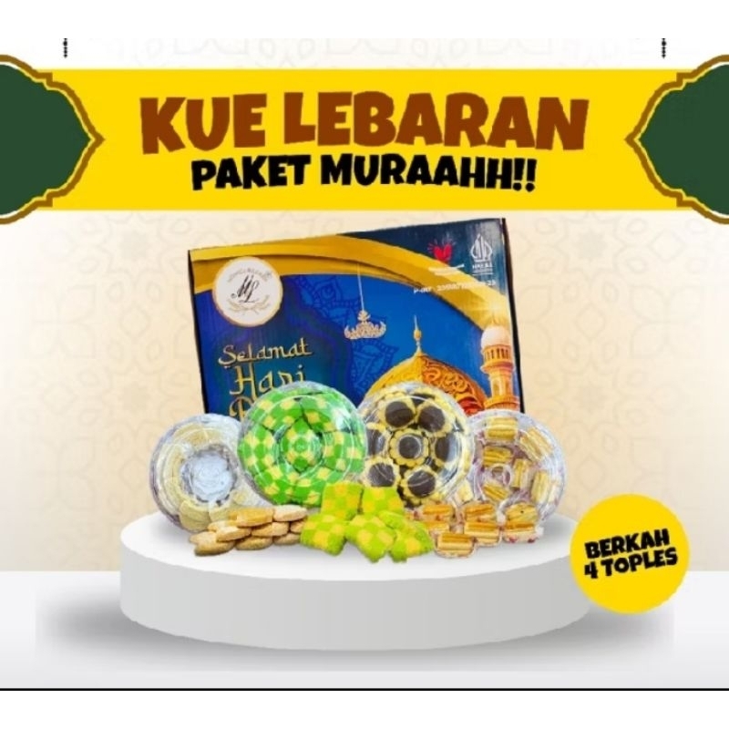 

Paket hemat kue kering lebaran 4 Toples