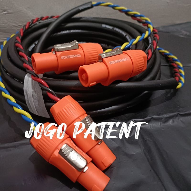 PROFESSIONAL 5 METER KABEL SPEAKER SOUNDMAX UKURAN 4X2.5 LENGKAP JACK SPEAKON ORANGE