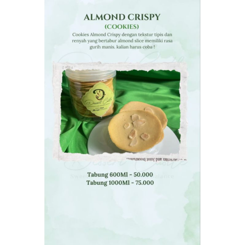 

kue lebaran almond crispy