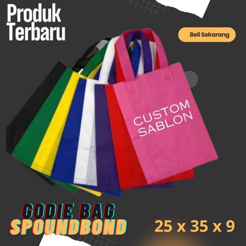 Tas Spunbond Custom sablon 25x35