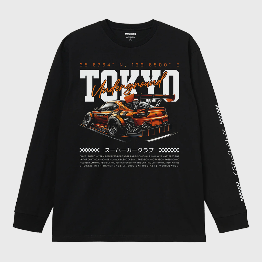 KAOS LENGAN PANJANG UNDERGROUND / BAJU DISTRO TANGAN PANJANG PRIA WANITA