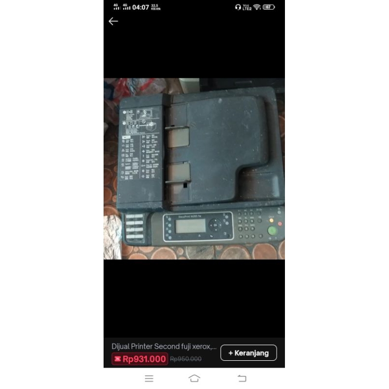 Dijual Printer Second fuji xerox,docuprint M205fw, Apa beda seri yang diakhir dengan kata f dan fw? 