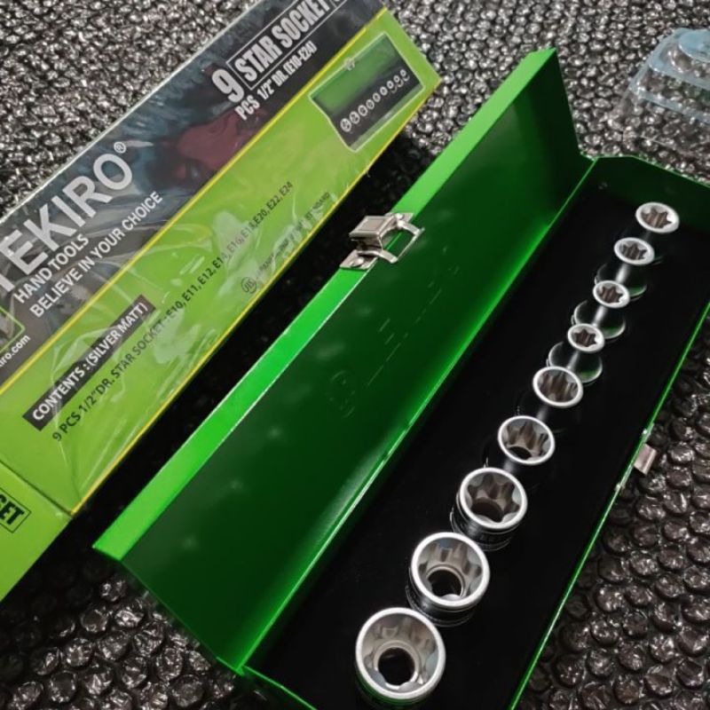 kunci Sock Bintang Set 9 Pcs TEKIRO (TE-4093)
