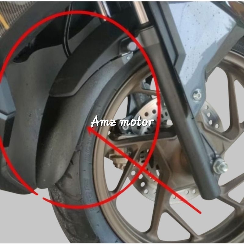 SPAKBOR TAMBAHAN DEPAN MOTOR VARIO 160 CBS ABS/BUNTUT SPAKBOR PET AIR LUMPUR DEPAN VARIO 160 NEW/PCX