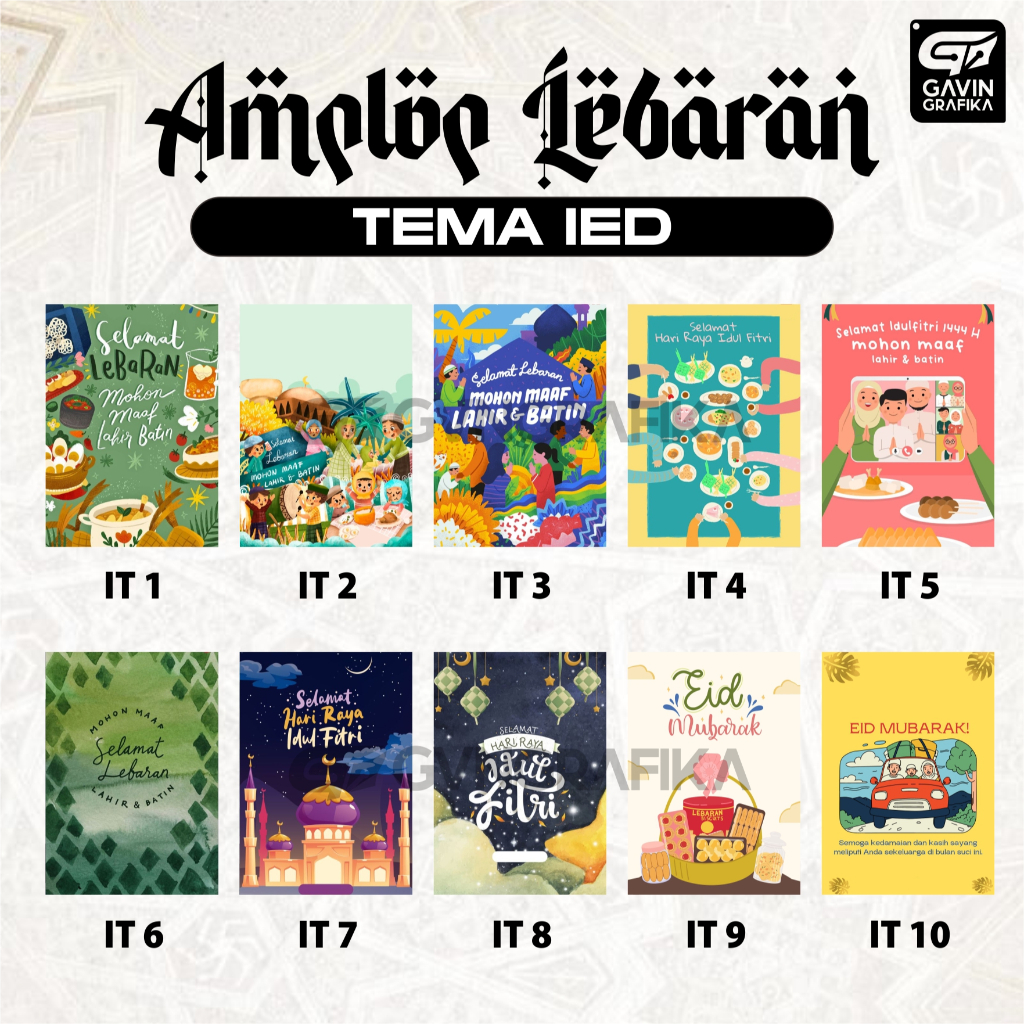 

(MIN 10 PCS) AMPLOP LEBARAN CUSTOM FOTO DAN NAMA MURAH
