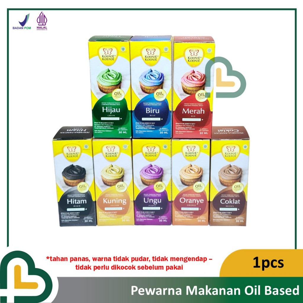 

Koepoe Koepoe Pewarna Makanan Food Colouring Oil Based Halal 30ml