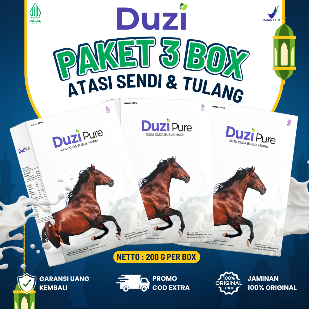 

SUSU DUZI PURE ORIGINAL 100% - MENGOBATI TULANG SENDI KOLESTROL HIPERTENSI KEBAS KEBAS 3 BOX