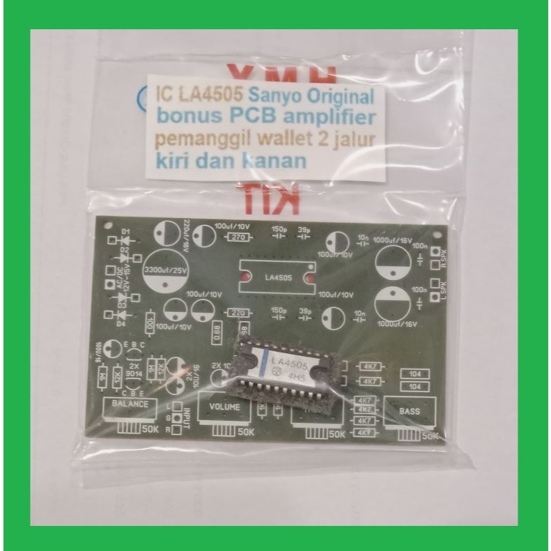 IC LA4505 Sanyo Original bonus PCB amplifier pemanggil wallet 2 jalur kiri dan kanan