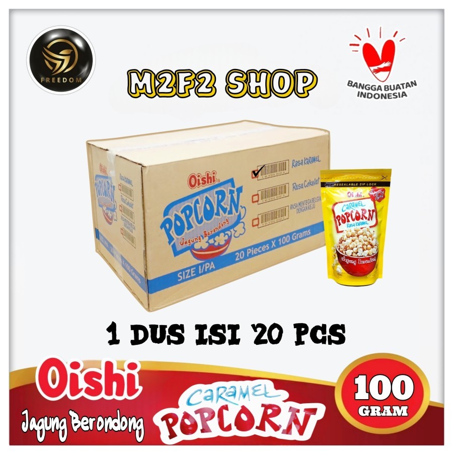 

Oishi Caramel Popcorn | Jagung Berondong Rasa Karamel Pouch - 100 gr (Kemasan Karton)