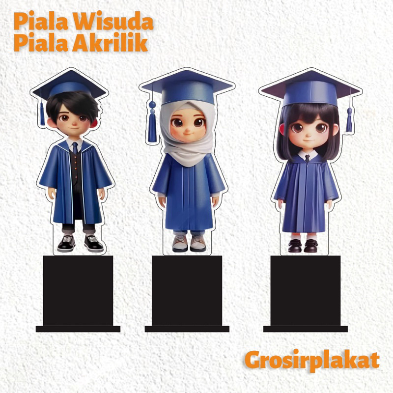 Piala Wisuda Akrilik Custom Piala Wisuda Anak