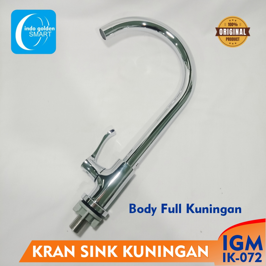 KRAN SINK WASTAFEL KUNINGAN KRAN AIR CUCI PIRING IGM IK-072