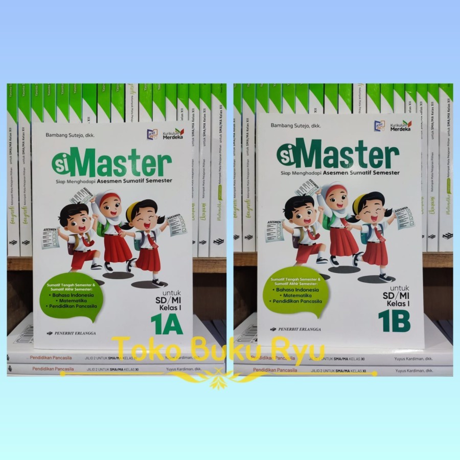 Buku Soal Simaster 1A 1B Kelas 1 SD/MI Kurikulum Merdeka Erlangga