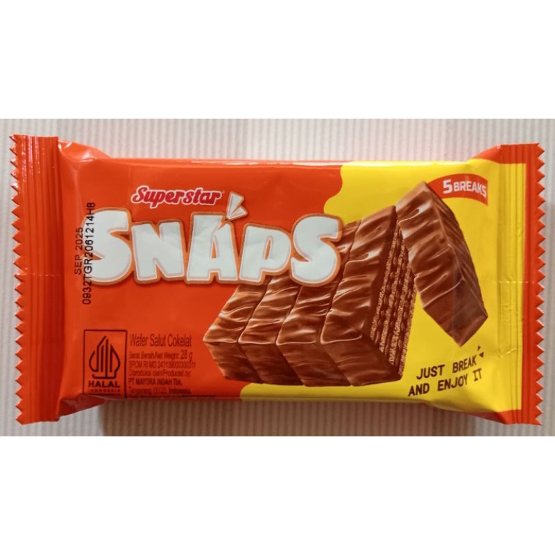 

SNAPS Superstar Wafer Salut Cokelat 28 Gram