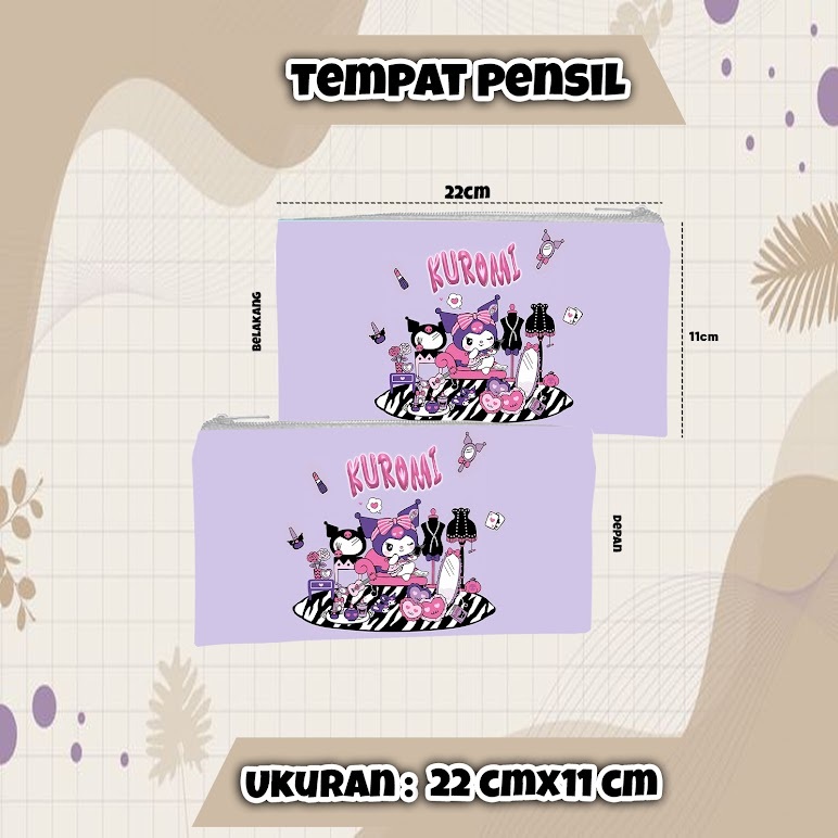 

Tempat Pensil KUROMI 03 22cmx11cm pencil case