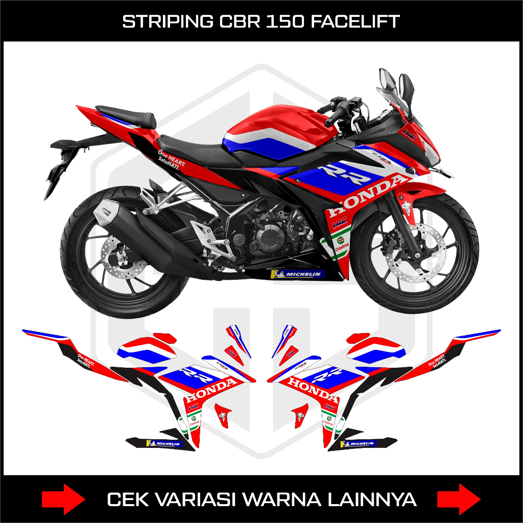 STRIPING CBR 150 R FACELIFT K45N K45G / DECAL STIKER HONDA CBR 150R