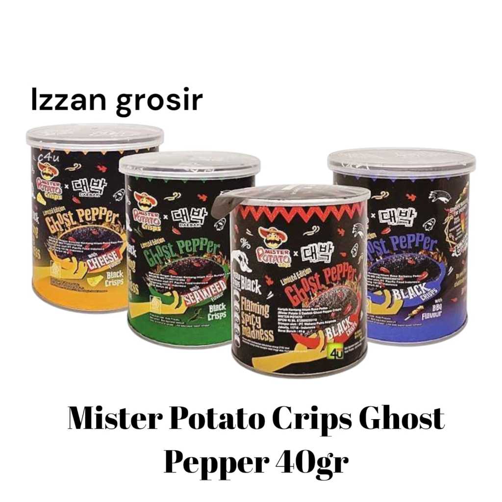 

Mister Potato Crisps Ghost Pepper Original 40 Gr exp terbaru 12 26