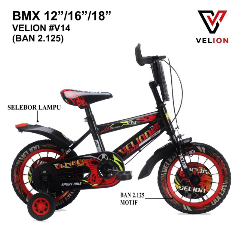 sepeda 12 bmx velion ban kecil pontianak