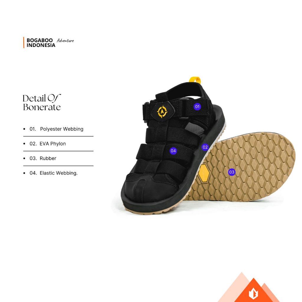 BOGABOO Sandal OUTDOOR Arabia / KAIRO/ BONERATE - Sandal Haji Umroh - Sandal Gunung Travel Outdoor P