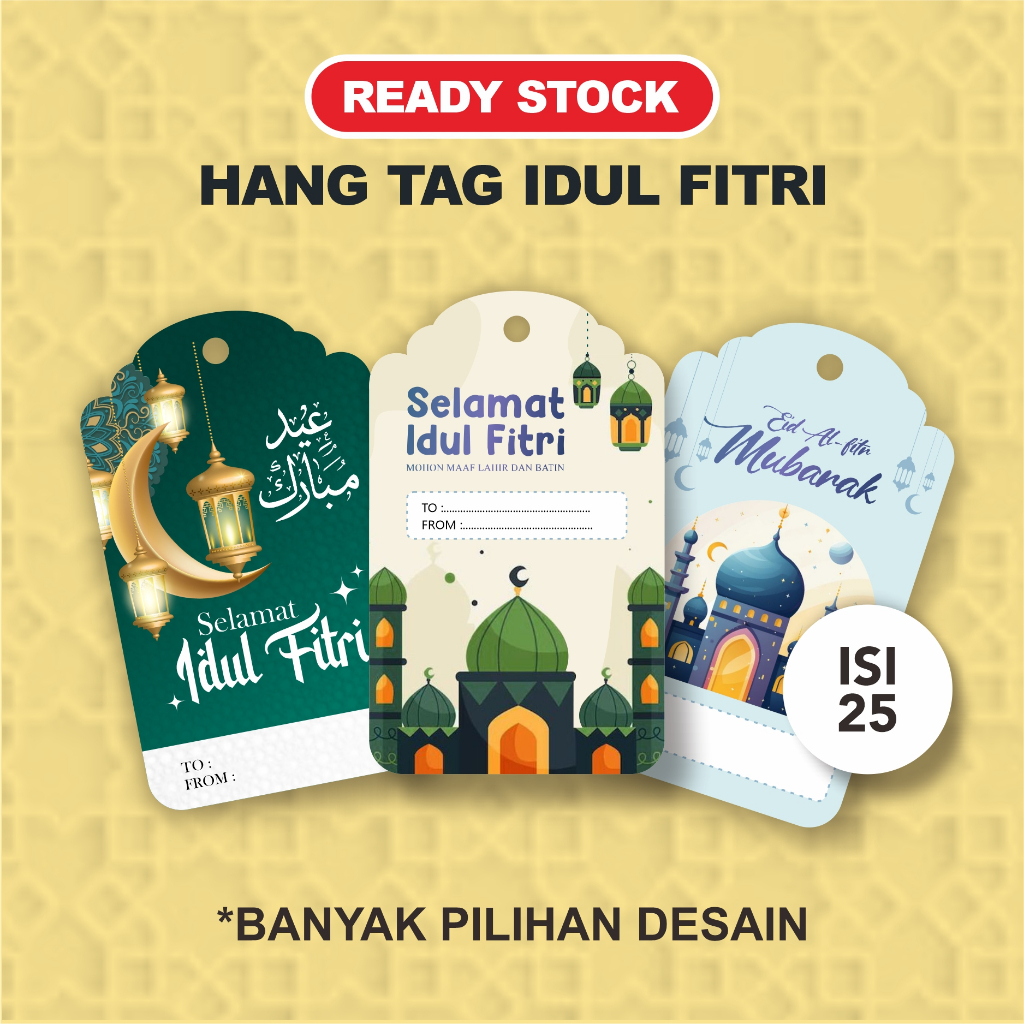 

Hangtag Lebaran Ramadhan Idul Fitri Label Tag Parcel Isi 25 PCS