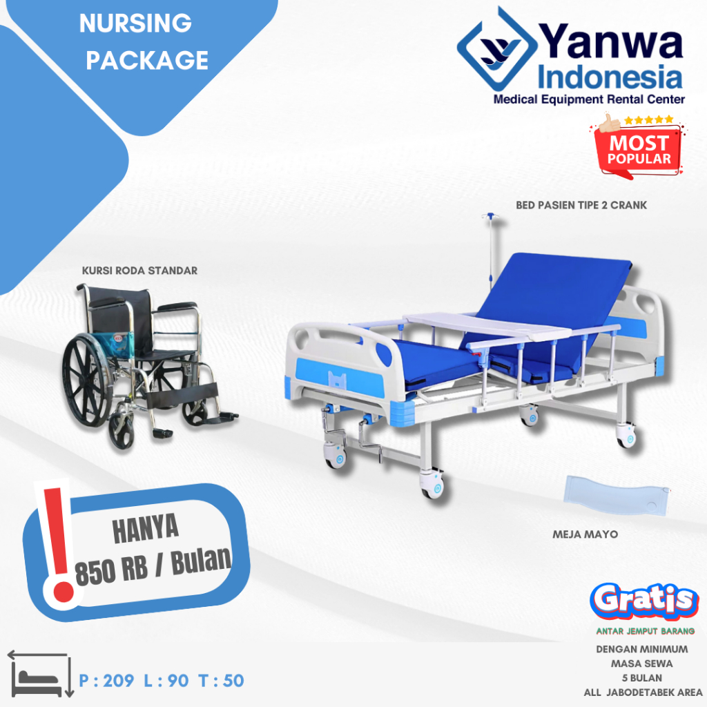 RENTAL BED PASIEN RUMAH SAKIT DAN KURSI RODA / DISEWAKAN BED PASIEN DAN KURSI RODA