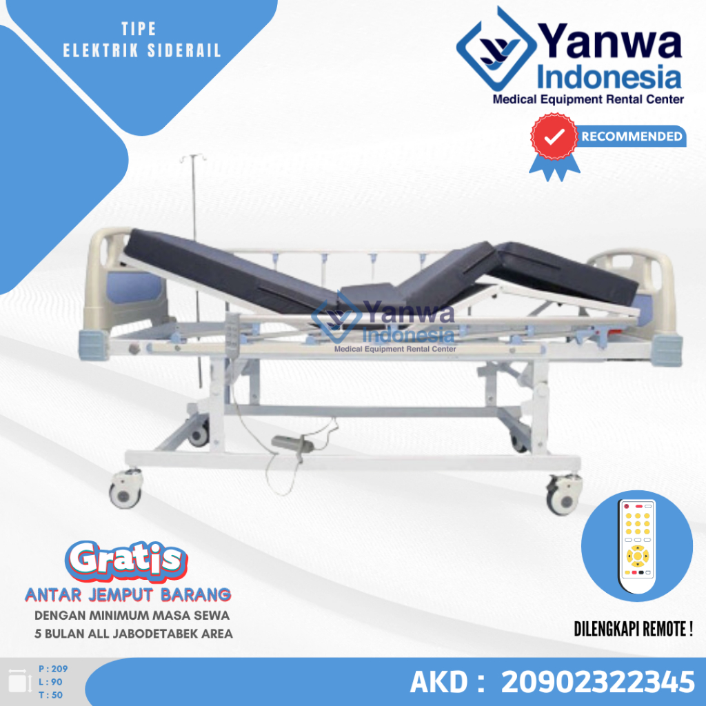 DISEWAKAN BED PASIEN ELEKTRIK SIDERAIL
