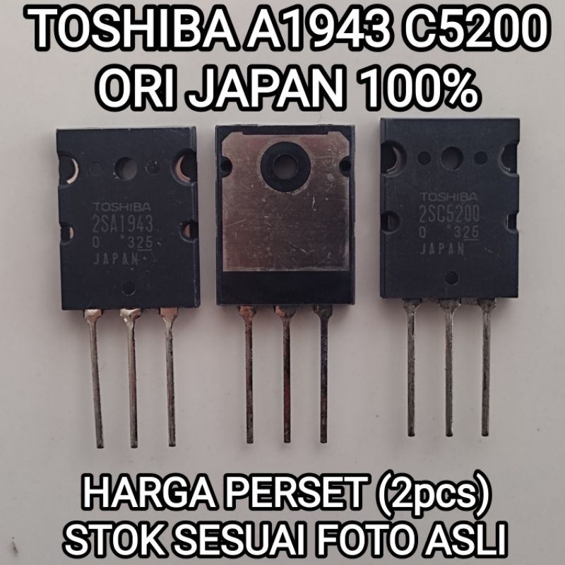 ORIGINAL ORI TOSHIBA 2SC5200 2SA1943 C5200 A1943 5200 1943 ORI ORIGINAL JAPAN FINAL POWER 5200 1943 