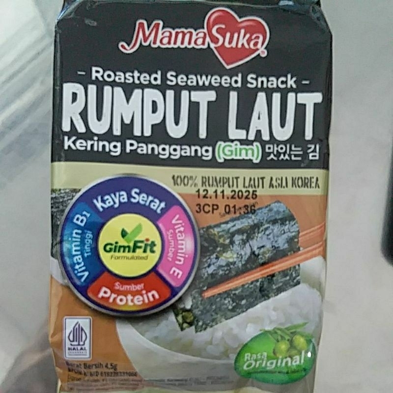 

MAma suka rumput laut original 4,5 gr