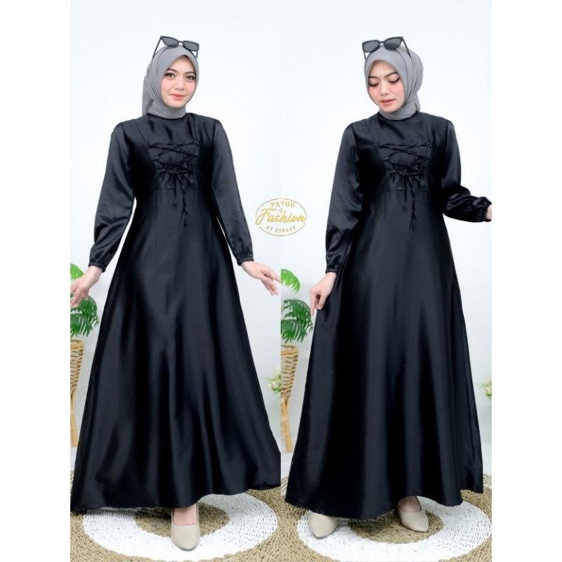 PYF Amara dress satin velvet dress kondangan bridesmaid