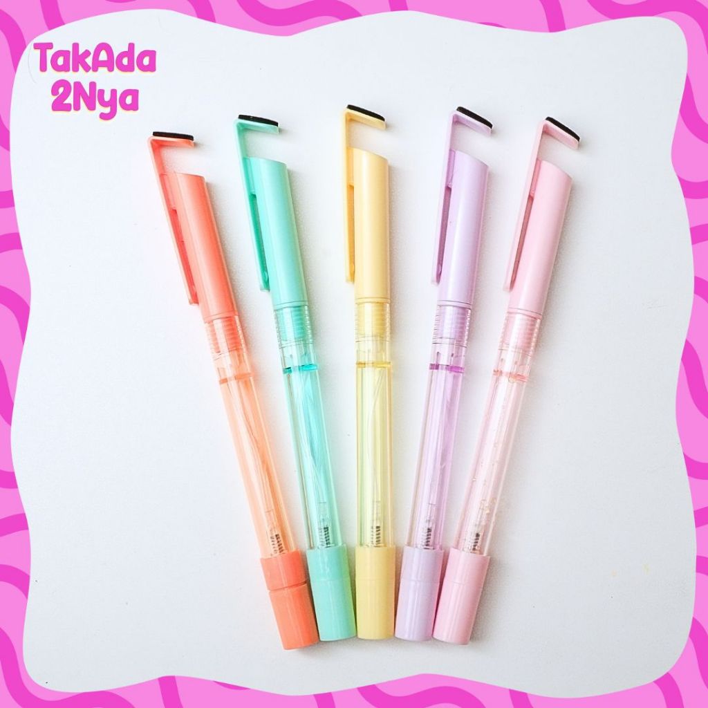 

Pena Gel Serbaguna Spray Tempat HP Pulpen Bolpoint PenTinta Hitam Bolpen Parfum Holder Pastel Refill