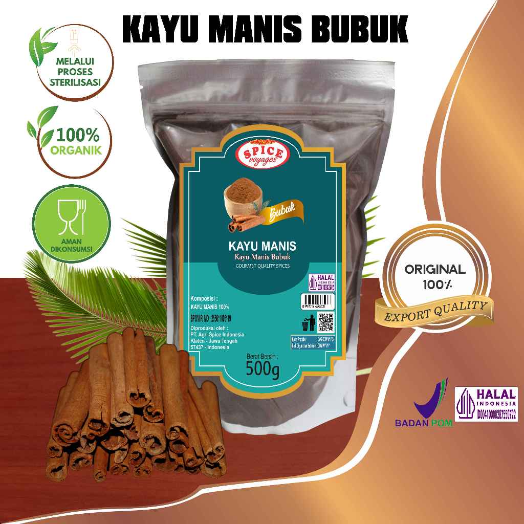 

Spice Voyages Ground Cinnamon (500gr) / Kayu Manis Bubuk (500gr)